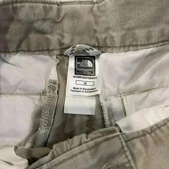 The North Face Shorts Gray Chino Hiking Outdoor Bermuda Slash Pocket Women’s 10 - Picture 3 of 6